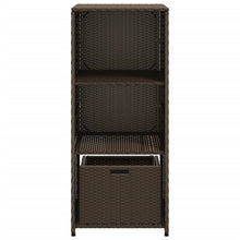 Indlæs billede til gallerivisning Mobiletto Scaffale da Giardino Marrone 50x55x115cm in Polyrattan