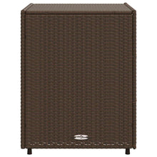 Indlæs billede til gallerivisning Mobiletto Cassettiera da Giardino Marrone 55x59x69cm in Polyrattan