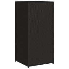 Carica l&#39;immagine nel visualizzatore di Gallery, Armadietto Portaoggetti da Giardino Nero 55x55x111cm in Polyrattan