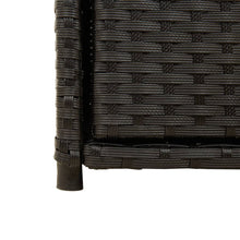 Carica l&#39;immagine nel visualizzatore di Gallery, Armadietto Portaoggetti da Giardino Nero 55x55x111cm in Polyrattan