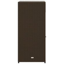 Carica l&#39;immagine nel visualizzatore di Gallery, Armadietto Portaoggetti da Giardino Marrone 55x55x111cm in Polyrattan