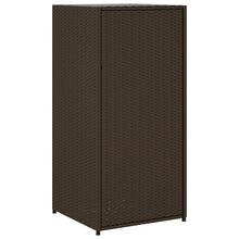 Carica l&#39;immagine nel visualizzatore di Gallery, Armadietto Portaoggetti da Giardino Marrone 55x55x111cm in Polyrattan