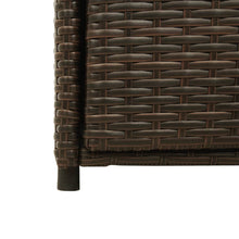 Carica l&#39;immagine nel visualizzatore di Gallery, Armadietto Portaoggetti da Giardino Marrone 55x55x111cm in Polyrattan