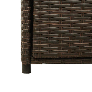 Armadietto Portaoggetti da Giardino Marrone 55x55x111cm in Polyrattan