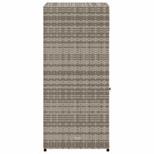 Carica l&#39;immagine nel visualizzatore di Gallery, Armadietto Portaoggetti da Giardino Grigio 55x55x111cm in Polyrattan