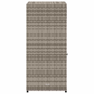 Armadietto Portaoggetti da Giardino Grigio 55x55x111cm in Polyrattan