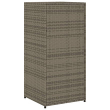 Carica l&#39;immagine nel visualizzatore di Gallery, Armadietto Portaoggetti da Giardino Grigio 55x55x111cm in Polyrattan