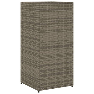 Armadietto Portaoggetti da Giardino Grigio 55x55x111cm in Polyrattan