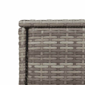Armadietto Portaoggetti da Giardino Grigio 55x55x111cm in Polyrattan