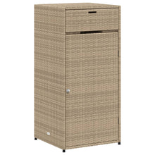 Carica l&#39;immagine nel visualizzatore di Gallery, Armadietto Portaoggetti da Giardino Beige 55x55x111cm in Polyrattan