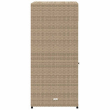 Carica l&#39;immagine nel visualizzatore di Gallery, Armadietto Portaoggetti da Giardino Beige 55x55x111cm in Polyrattan