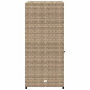 Armadietto Portaoggetti da Giardino Beige 55x55x111cm in Polyrattan