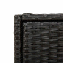 Carica l&#39;immagine nel visualizzatore di Gallery, Armadietto Portaoggetti da Giardino Nero 105x55x113cm in Polyrattan