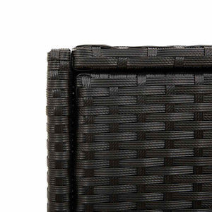 Armadietto Portaoggetti da Giardino Nero 105x55x113cm in Polyrattan