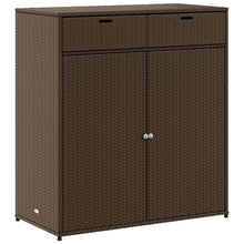 Carica l&#39;immagine nel visualizzatore di Gallery, Armadietto Portaoggetti da Giardino Marrone 105x55x113 in Polyrattan