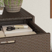 Carica l&#39;immagine nel visualizzatore di Gallery, Armadietto Portaoggetti da Giardino Marrone 105x55x113 in Polyrattan
