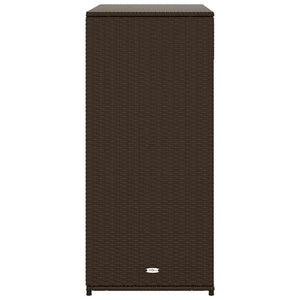 Armadietto Portaoggetti da Giardino Marrone 105x55x113 in Polyrattan