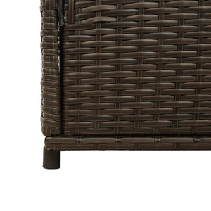 Armadietto Portaoggetti da Giardino Marrone 105x55x113 in Polyrattan