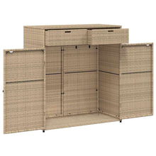 Carica l&#39;immagine nel visualizzatore di Gallery, Armadietto Portaoggetti da Giardino Grigio 105x55x113cm in Polyrattan