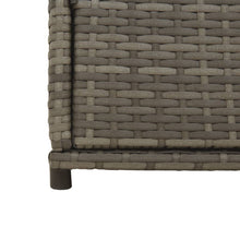 Carica l&#39;immagine nel visualizzatore di Gallery, Armadietto Portaoggetti da Giardino Grigio 105x55x113cm in Polyrattan