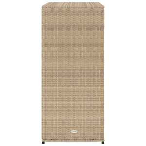 Armadietto Portaoggetti da Giardino Beige 105x55x113cm in Polyrattan