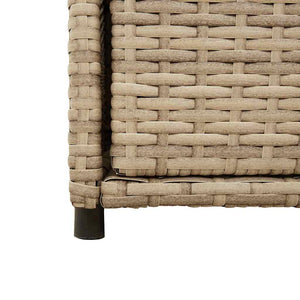 Armadietto Portaoggetti da Giardino Beige 105x55x113cm in Polyrattan