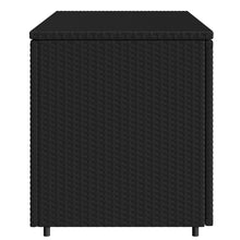 Carica l&#39;immagine nel visualizzatore di Gallery, Armadietto Portaoggetti da Giardino Nero 110x55x60,5cm in Polyrattan