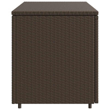 Carica l&#39;immagine nel visualizzatore di Gallery, Armadietto Portaoggetti da Giardino Marrone 110x55x60,5 in Polyrattan