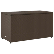 Carica l&#39;immagine nel visualizzatore di Gallery, Armadietto Portaoggetti da Giardino Marrone 110x55x60,5 in Polyrattan
