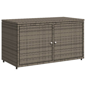 Armadietto Portaoggetti da Giardino Grigio 110x55x60,5 in Polyrattan