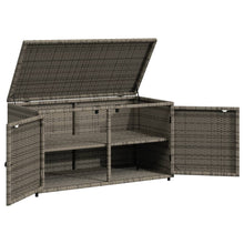 Carica l&#39;immagine nel visualizzatore di Gallery, Armadietto Portaoggetti da Giardino Grigio 110x55x60,5 in Polyrattan