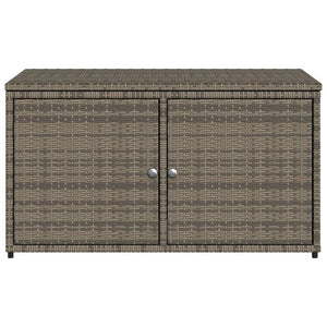 Armadietto Portaoggetti da Giardino Grigio 110x55x60,5 in Polyrattan