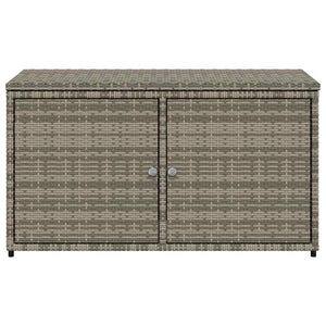 Armadietto Portaoggetti da Giardino Grigio 110x55x60,5 in Polyrattan