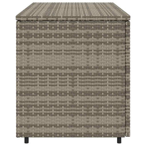 Armadietto Portaoggetti da Giardino Grigio 110x55x60,5 in Polyrattan