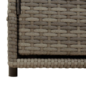 Armadietto Portaoggetti da Giardino Grigio 110x55x60,5 in Polyrattan