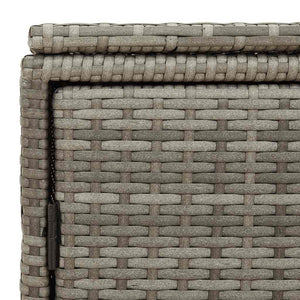 Armadietto Portaoggetti da Giardino Grigio 110x55x60,5 in Polyrattan