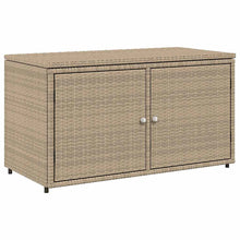 Carica l&#39;immagine nel visualizzatore di Gallery, Armadietto Portaoggetti da Giardino Beige 110x55x60,5cm in Polyrattan