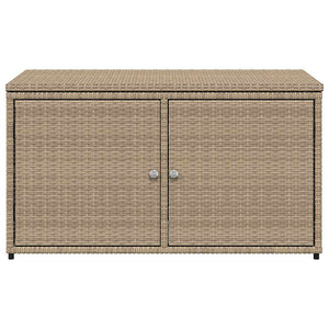 Armadietto Portaoggetti da Giardino Beige 110x55x60,5cm in Polyrattan