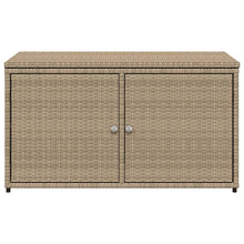 Carica l&#39;immagine nel visualizzatore di Gallery, Armadietto Portaoggetti da Giardino Beige 110x55x60,5cm in Polyrattan