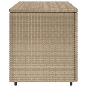 Armadietto Portaoggetti da Giardino Beige 110x55x60,5cm in Polyrattan