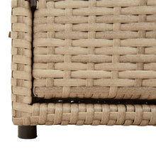 Carica l&#39;immagine nel visualizzatore di Gallery, Armadietto Portaoggetti da Giardino Beige 110x55x60,5cm in Polyrattan