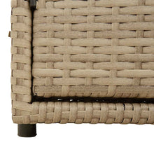 Carica l&#39;immagine nel visualizzatore di Gallery, Armadietto Portaoggetti da Giardino Beige 110x55x60,5cm in Polyrattan