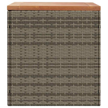 Load image into Gallery viewer, Cassapanca da Giardino Grigio 110x50x54cm in Polyrattan e Legno d&#39;Acacia