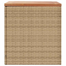 Load image into Gallery viewer, Cassapanca da Giardino Beige 110x50x54 cm in Polyrattan e Acacia
