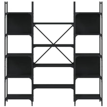 Carica l&#39;immagine nel visualizzatore di Gallery, Libreria Nera 155,5x24x166,5 cm in Legno Multistrato