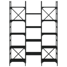 Carica l&#39;immagine nel visualizzatore di Gallery, Libreria Nera 127,5x28,5x172,5 cm in Legno Multistrato
