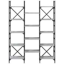 Carica l&#39;immagine nel visualizzatore di Gallery, Libreria Grigio Sonoma 127,5x28,5x172,5 cm in Legno Multistrato