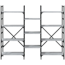 Carica l&#39;immagine nel visualizzatore di Gallery, Libreria Grigio Sonoma 160x28,5x136,5 cm in Legno Multistrato