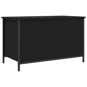 Cassapanca Nera 80x42,5x50 cm in Legno Multistrato