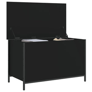 Cassapanca Nera 80x42,5x50 cm in Legno Multistrato